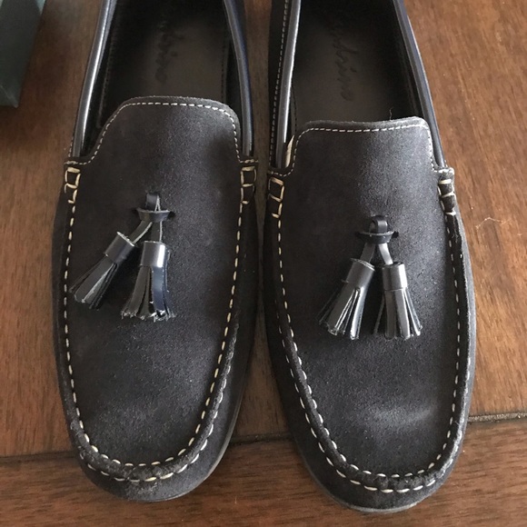 Sandrino Men’s Suede Navy Leather Tassel Loafer - Picture 4 of 5